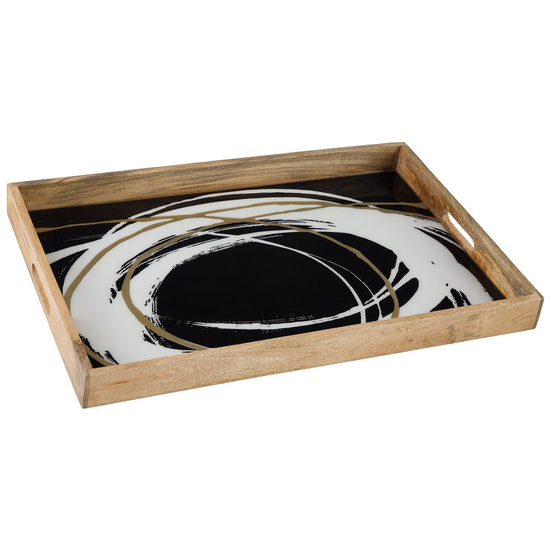 Rhyslen - Black/white/gold Finish - Tray-Washburn's Home Furnishings