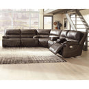 Ricmen - Walnut - PWR REC Loveseat/ADJ Headrest-Washburn's Home Furnishings