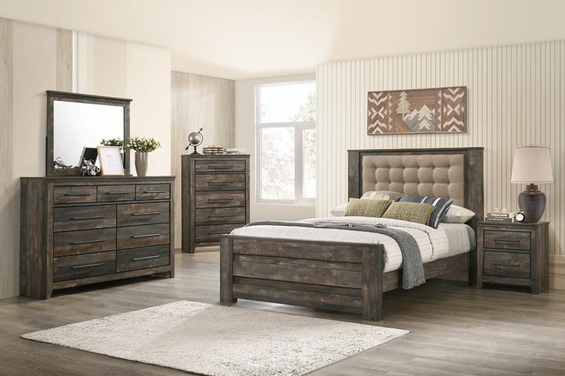 Ridgedale - 2-drawer Nightstand - Weathered Dark Brown-Washburn's Home Furnishings