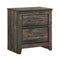 Ridgedale - 2-drawer Nightstand - Weathered Dark Brown-Washburn's Home Furnishings