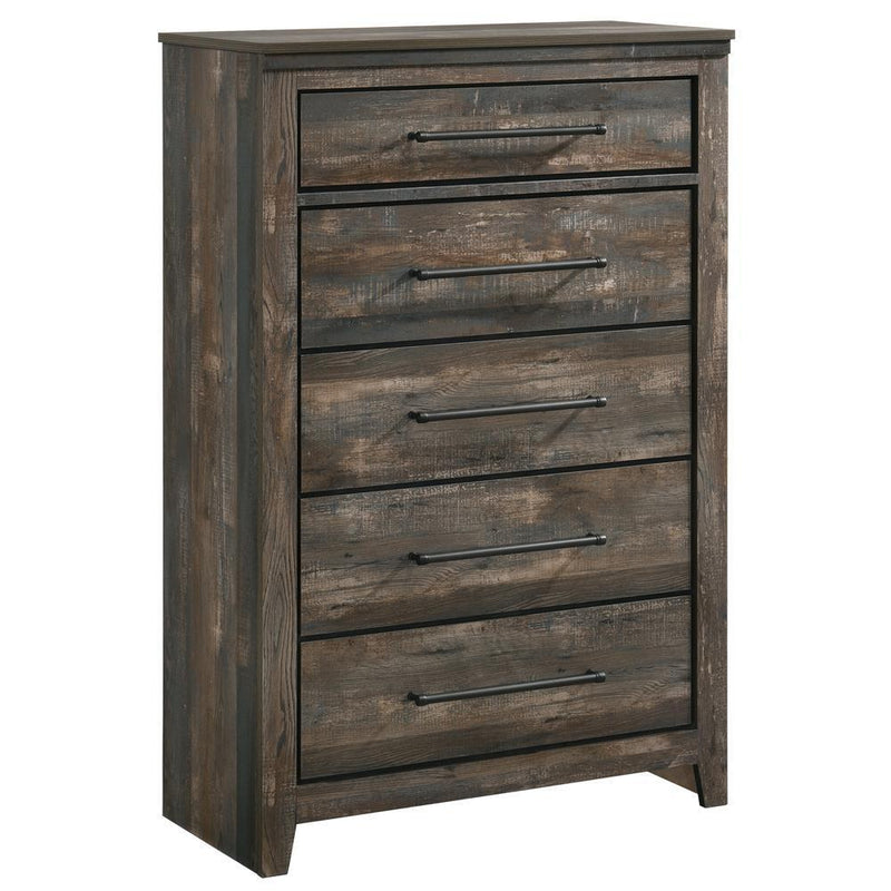 Ridgedale - 5-drawer Chest - Weathered Dark Brown-Washburn's Home Furnishings