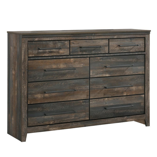 Ridgedale - 9-drawer Dresser - Weathered Dark Brown-Washburn's Home Furnishings