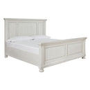 Robbinsdale - Antique White - King Panel Bed-Washburn's Home Furnishings