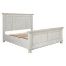 Robbinsdale - Antique White - King Panel Bed-Washburn's Home Furnishings