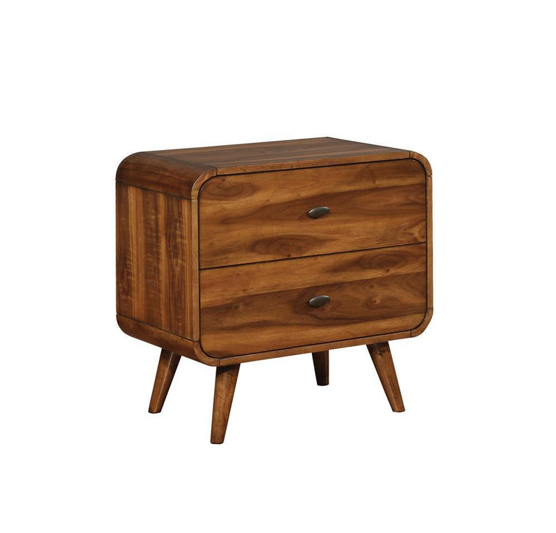 Robyn - 2-drawer Nightstand - Brown-Washburn's Home Furnishings