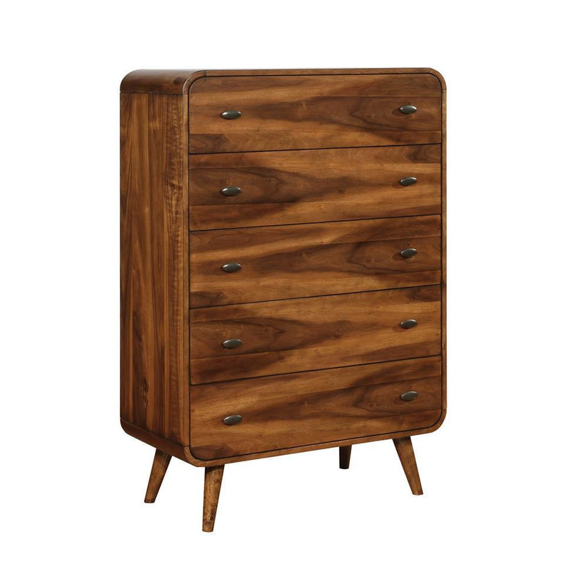 Robyn - 5-drawer Chest - Brown-Washburn's Home Furnishings