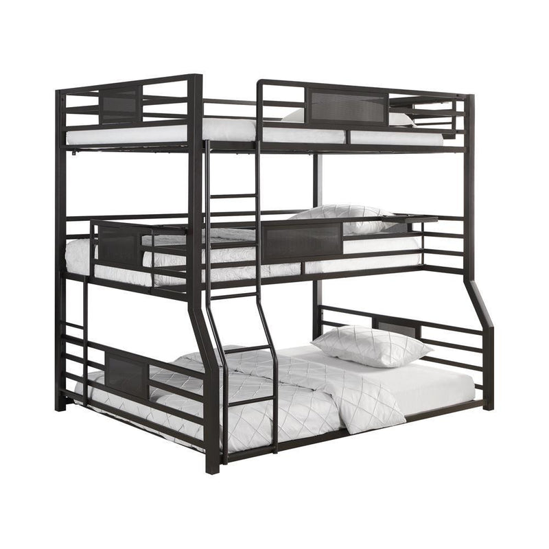 Rogen - Triple Bunk Bed - Full Over Twin Long Over Queen Triple Bunk Bed-Washburn's Home Furnishings