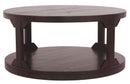 Rogness - Rustic Brown - Round Cocktail Table-Washburn's Home Furnishings