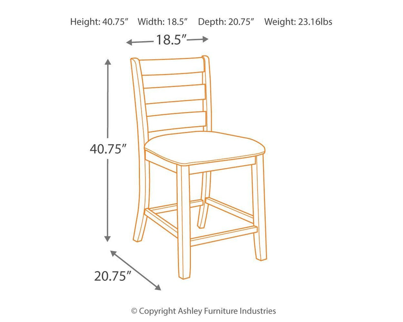 Rokane - Light Brown - Counter Height Chair (set Of 2)-Washburn's Home Furnishings