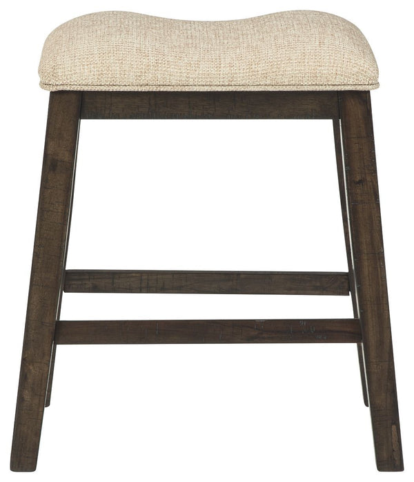 Rokane - Light Brown - Upholstered Stool (2/cn)-Washburn's Home Furnishings