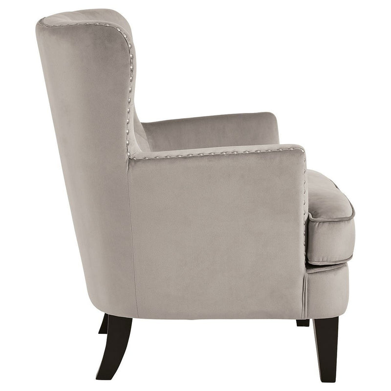 Romansque - Beige - Accent Chair - Bronze Finish-Washburn's Home Furnishings