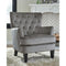 Romansque - Gray - Accent Chair - Velvety-Washburn's Home Furnishings