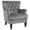 Romansque - Gray - Accent Chair - Velvety-Washburn's Home Furnishings