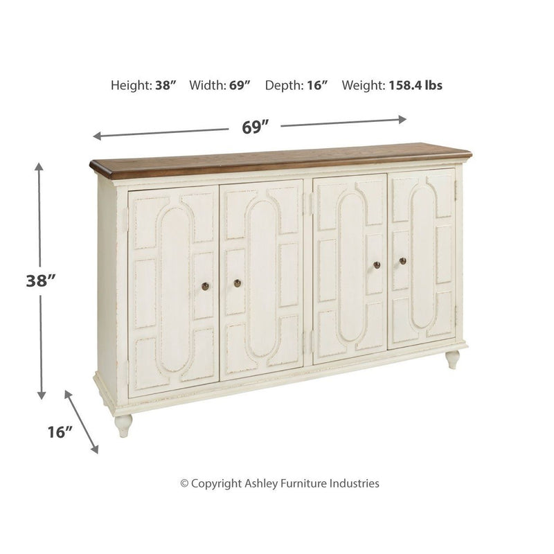 Roranville - Antique White - Accent Cabinet-Washburn's Home Furnishings