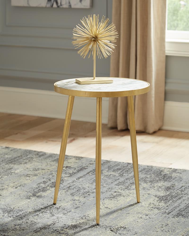 Round Accent Table - Yellow-Washburn's Home Furnishings