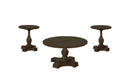 Round Coffee Table With Decorative Grooves - Brown-Washburn's Home Furnishings