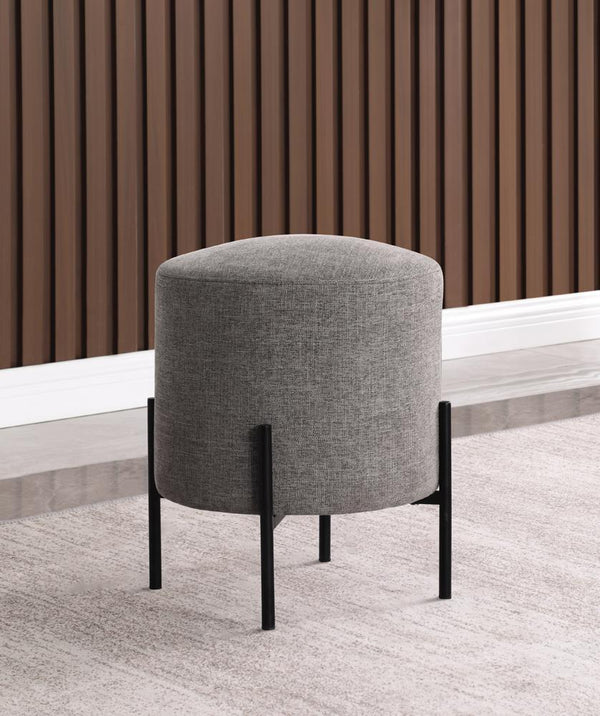 Round Ottoman Grey-Washburn's Home Furnishings