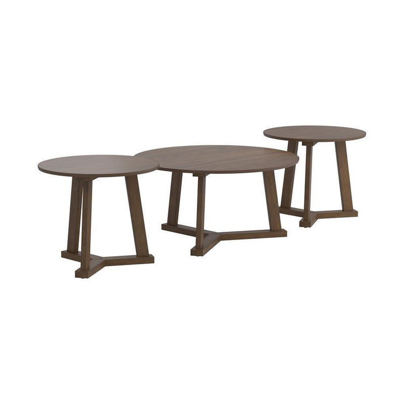 Round Table Set - Light Brown-Washburn's Home Furnishings