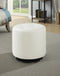 Round Upholstered Ottoman - White-Washburn's Home Furnishings