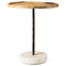 Round Wooden Top Accent Table - Light Brown-Washburn's Home Furnishings