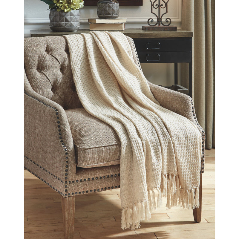 Rowena - Cream - Throw (3/cs)-Washburn's Home Furnishings