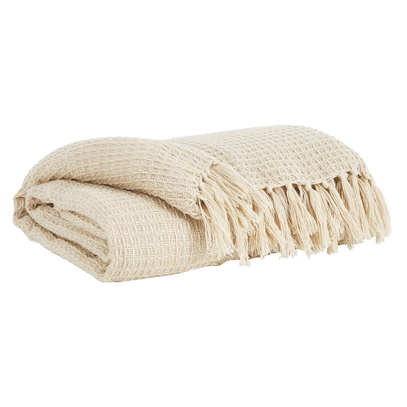 Rowena - Cream - Throw (3/cs)-Washburn's Home Furnishings