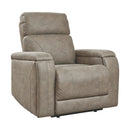 Rowlett - Fog - PWR Recliner/ADJ Headrest-Washburn's Home Furnishings