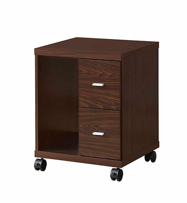 Russell 2-drawer Cpu Stand - Medium Oak-Washburn's Home Furnishings