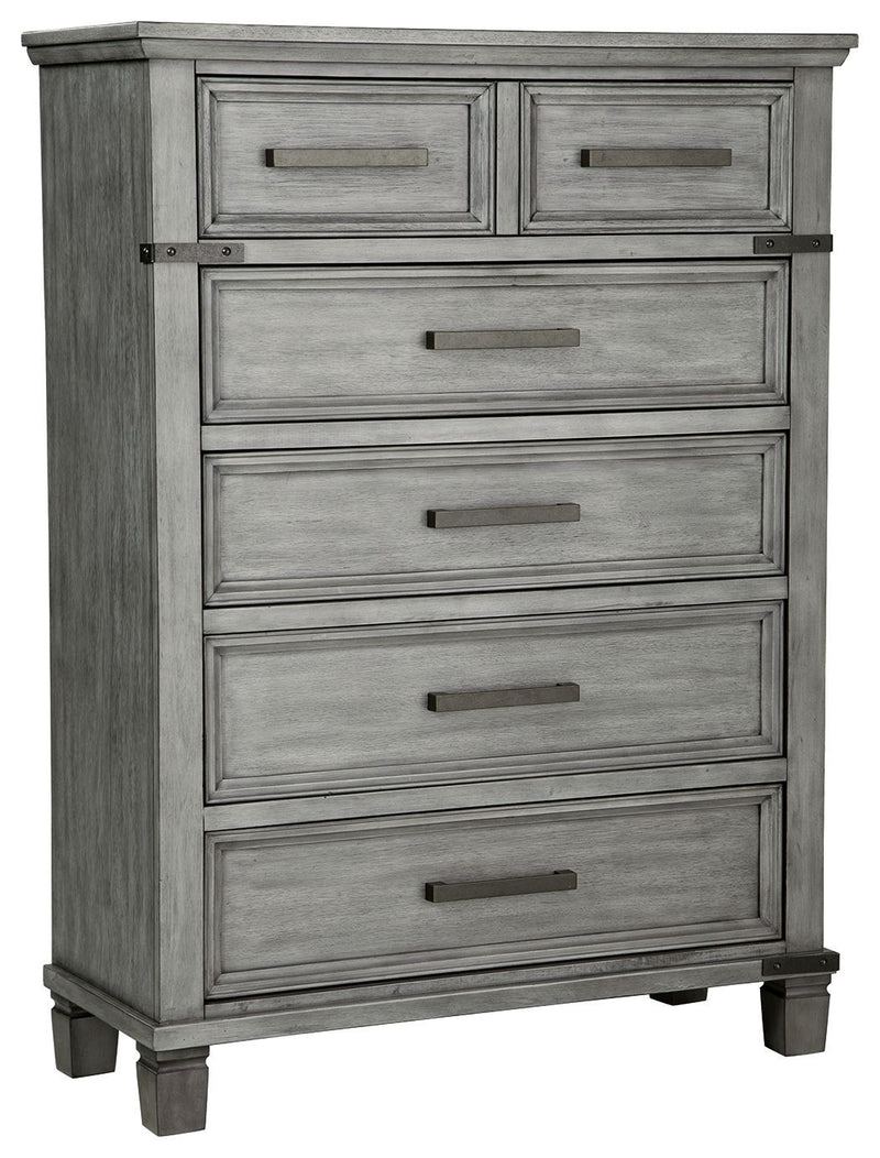 Russelyn - Gray - Five Drawer Chest-Washburn's Home Furnishings