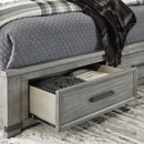 Russelyn - Gray - King Storage Bed-Washburn's Home Furnishings