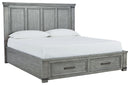 Russelyn - Gray - King Storage Bed-Washburn's Home Furnishings