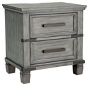 Russelyn - Gray - Two Drawer Night Stand-Washburn's Home Furnishings