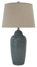 Saher - Green - Ceramic Table Lamp (1/cn) - Earthy Ceramic-Washburn's Home Furnishings