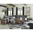 Samperstone - Gray - Left Arm Facing Power Recliner 6 Pc Sectional-Washburn's Home Furnishings