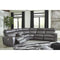 Samperstone - Gray - Left Arm Facing Power Recliner 6 Pc Sectional-Washburn's Home Furnishings