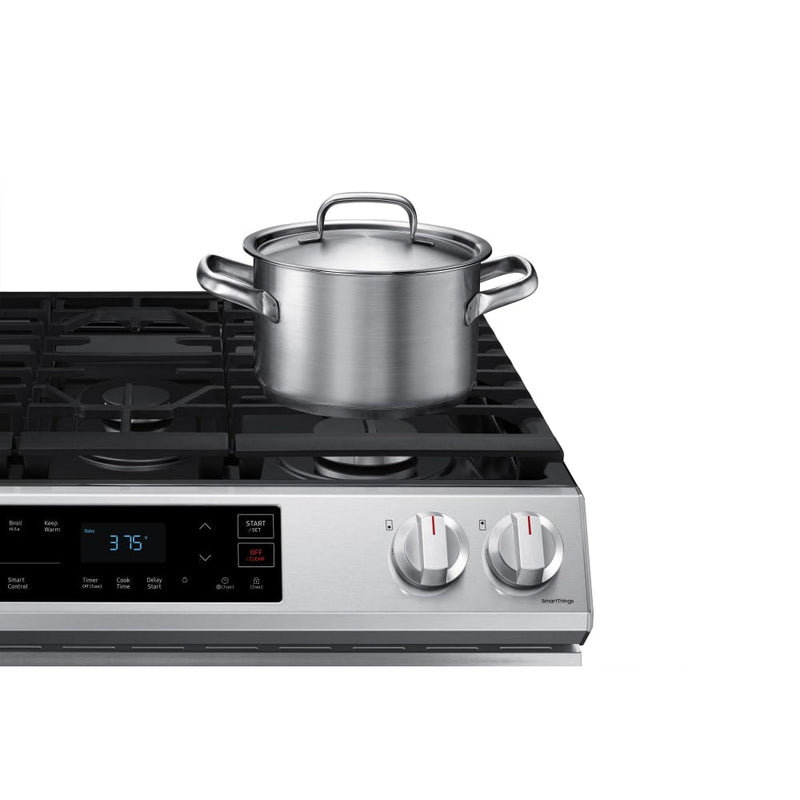 Samsung 6.0 cu. ft. Smart Slide-in Gas Range in Stainless Steel-Washburn's Home Furnishings