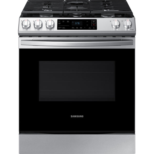 Samsung 6.0 cu. ft. Smart Slide-in Gas Range in Stainless Steel-Washburn's Home Furnishings