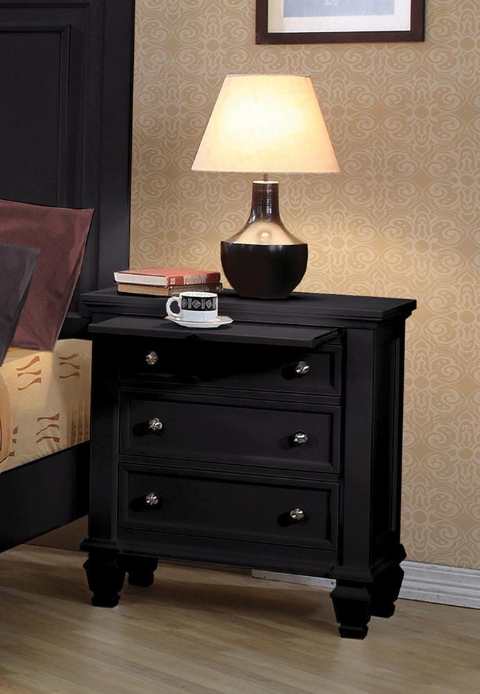 Sandy Beach - Nightstand - Black-Washburn's Home Furnishings