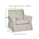 Searcy - Quartz - Swivel Glider Accent Chair-Washburn's Home Furnishings