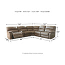 Segburg - Driftwood - Left Arm Facing Power Sofa 4 Pc Sectional-Washburn's Home Furnishings