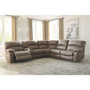 Segburg - Driftwood - Left Arm Facing Power Sofa 4 Pc Sectional-Washburn's Home Furnishings