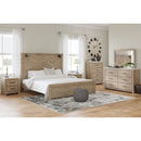 Senniberg - Light Brown/white - King Panel Bed-Washburn's Home Furnishings