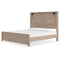 Senniberg - Light Brown/white - King Panel Bed-Washburn's Home Furnishings