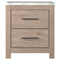 Senniberg - Light Brown/white - Two Drawer Night Stand-Washburn's Home Furnishings