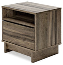 Shallifer - Brown - One Drawer Night Stand-Washburn's Home Furnishings