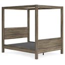 Shallifer - Brown - Queen Canopy Bed-Washburn's Home Furnishings