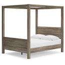 Shallifer - Brown - Queen Canopy Bed-Washburn's Home Furnishings