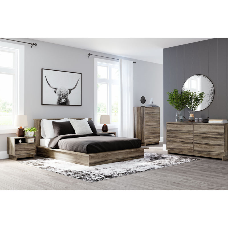 Shallifer - Brown - Queen Panel Bed-Washburn's Home Furnishings