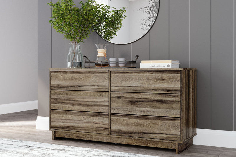 Shallifer - Brown - Six Drawer Dresser-Washburn's Home Furnishings