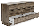 Shallifer - Brown - Six Drawer Dresser-Washburn's Home Furnishings